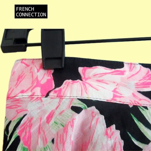 FRENCH CONNECTION NEW Romantic HOLIDAY POPPY Floral Band Tailored Full Skirt 2 - Picture 4 of 12
